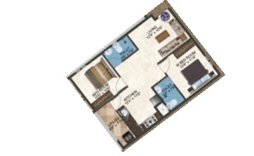 DS MAX Sista Grand Unit plan - 722 sq.ft.