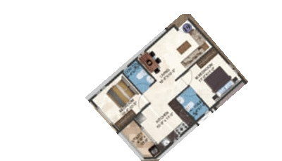 DS MAX Sista Grand Unit plan - 723 sq.ft.