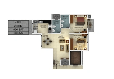 Unit plan - 719 sq.ft.