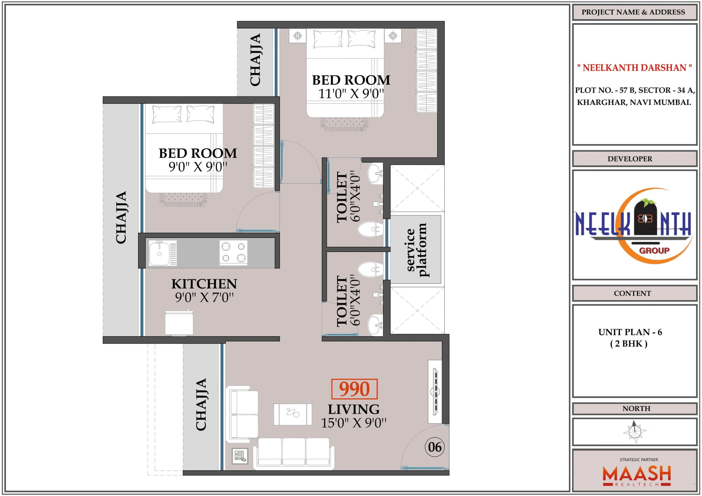 Unit plan - 578 sq.ft.