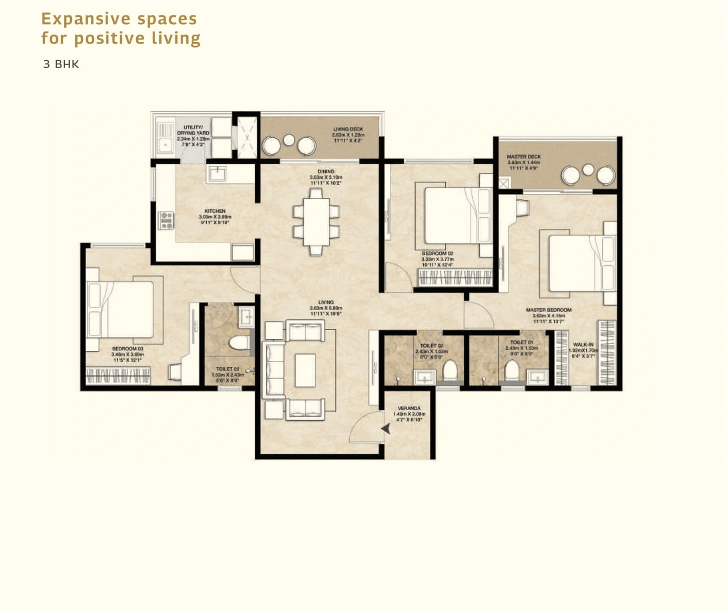 Unit plan - 1462 sq.ft.