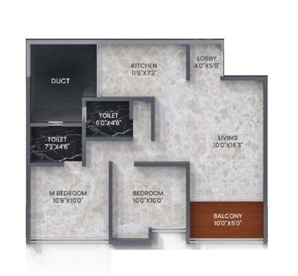Unit plan - 710 sq.ft.