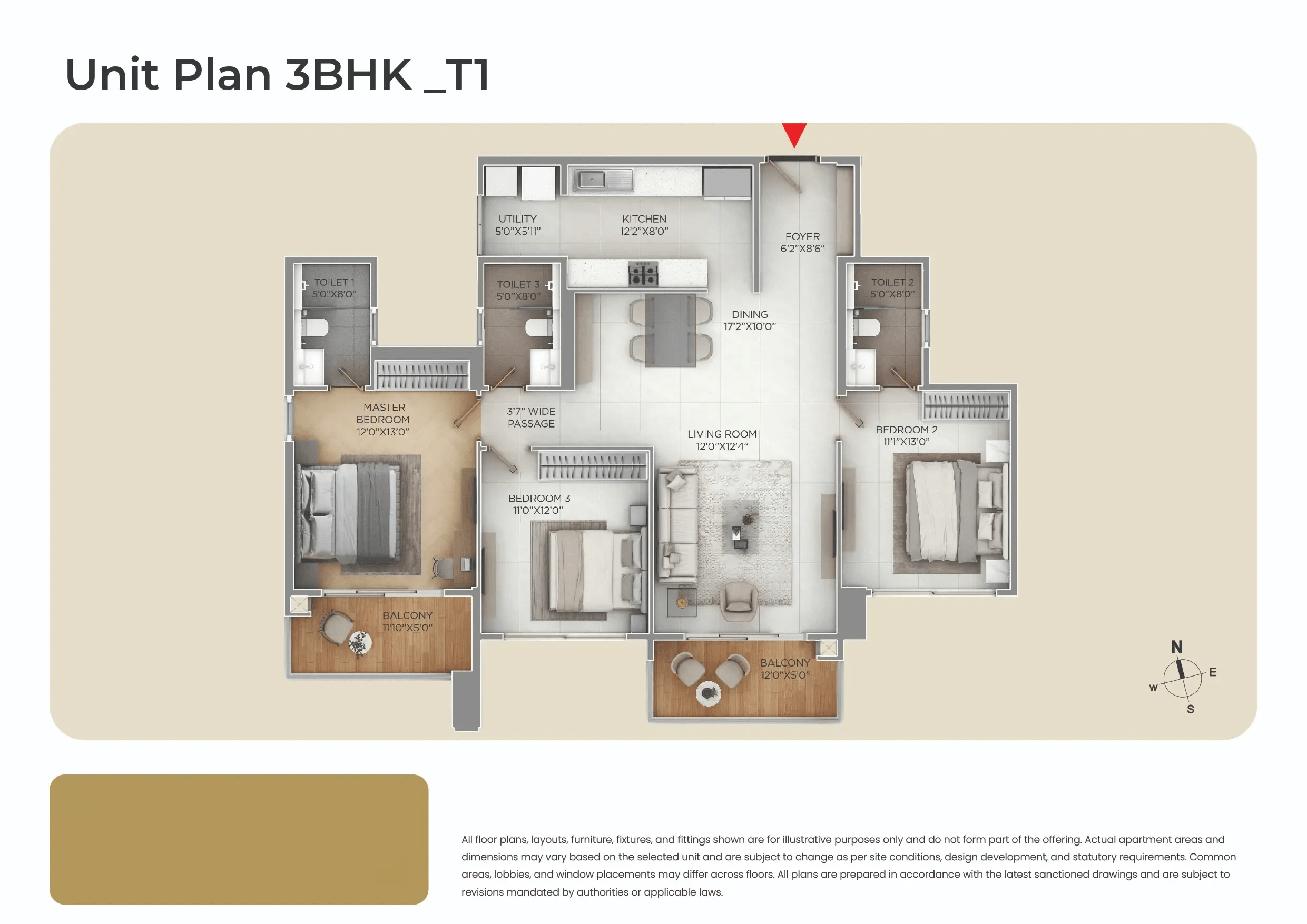 Unit plan - 1276 sq.ft.