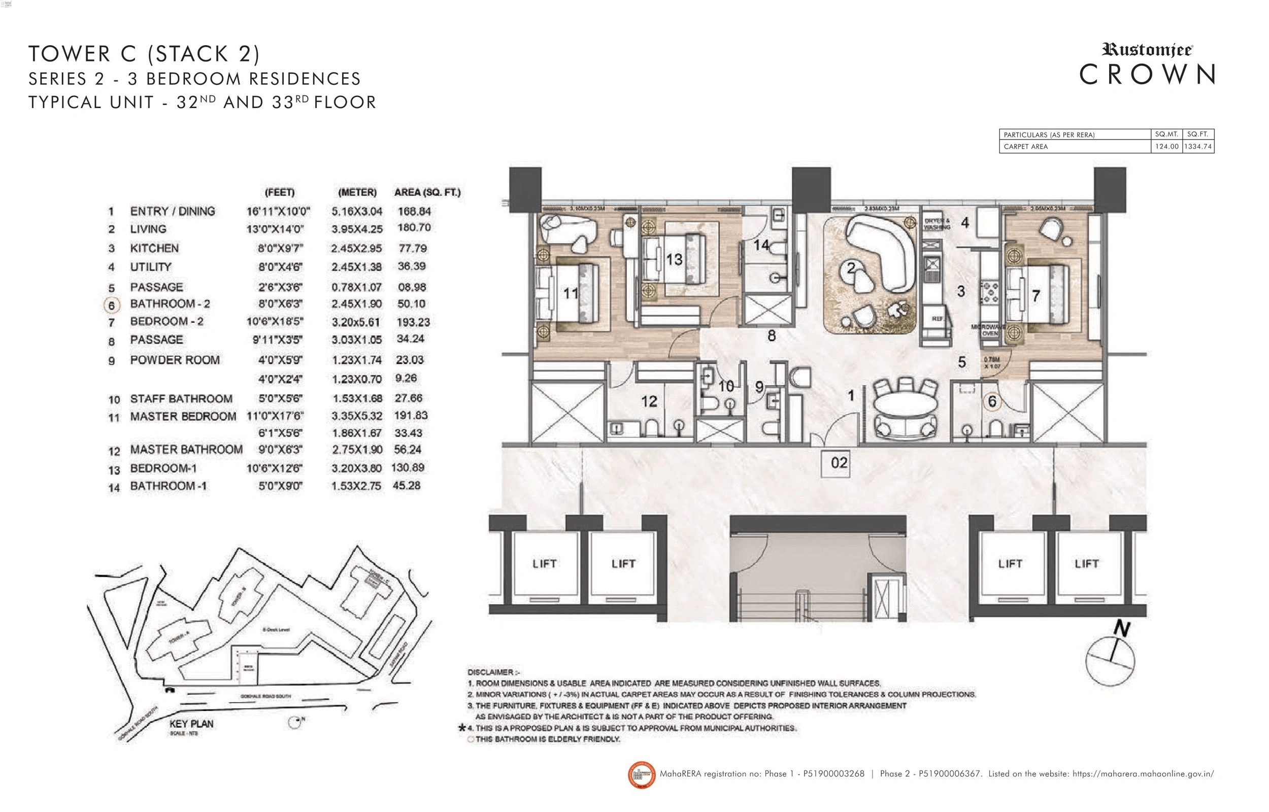 Unit plan - 1335 sq.ft.