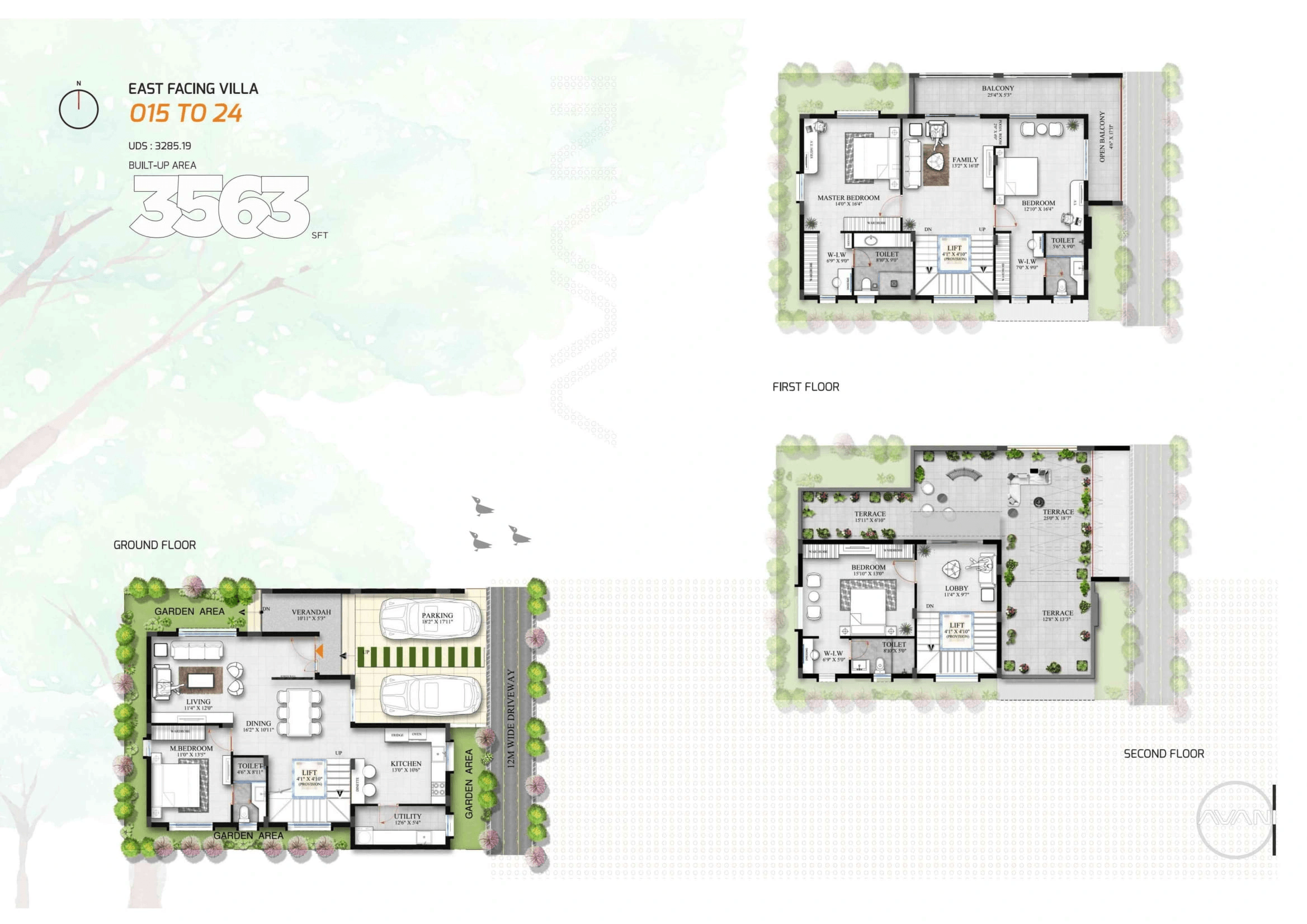 Allure Avani Unit plan - 2494 sq.ft.