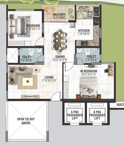 Unit plan - 880 sq.ft.