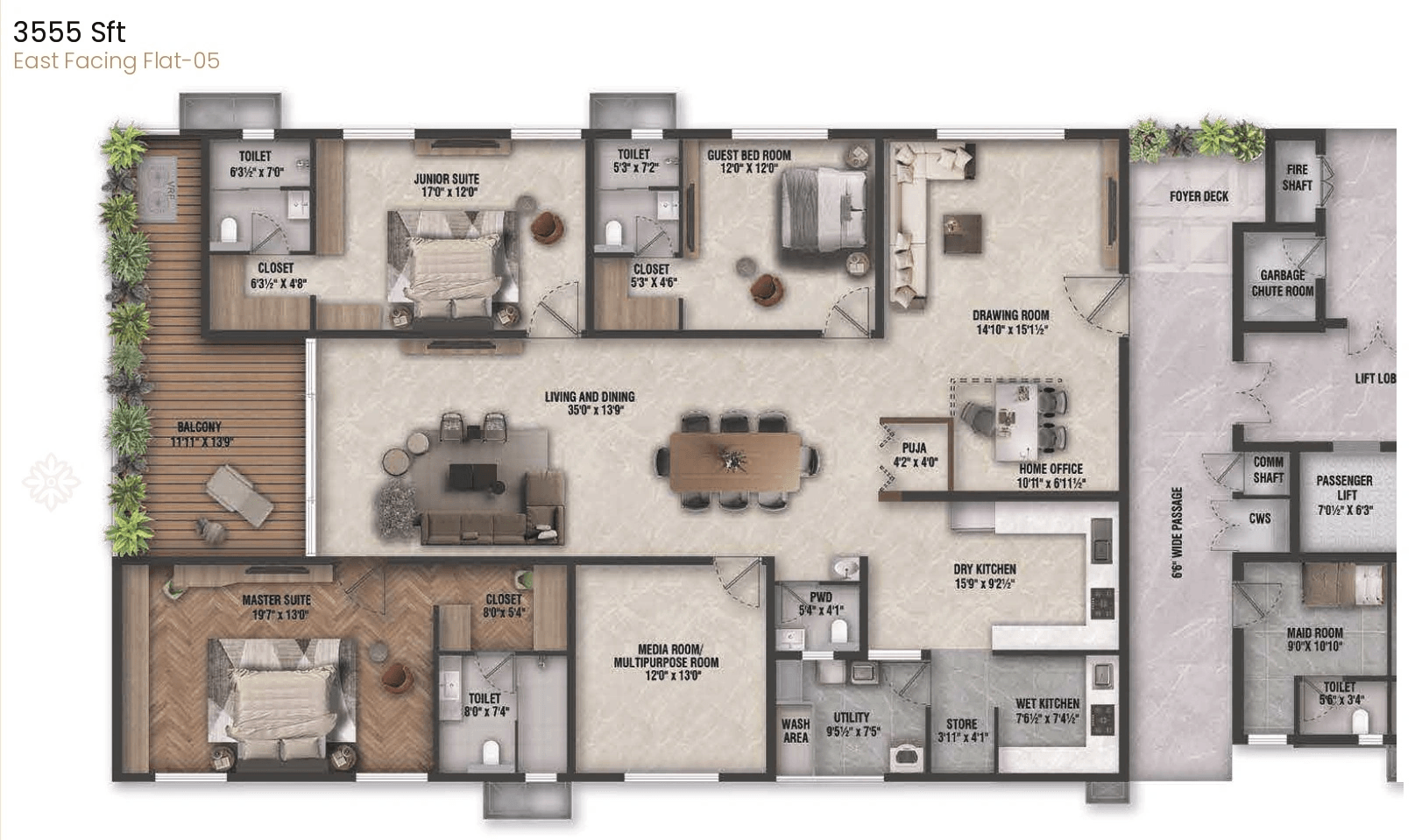 Unit plan - 2348 sq.ft.