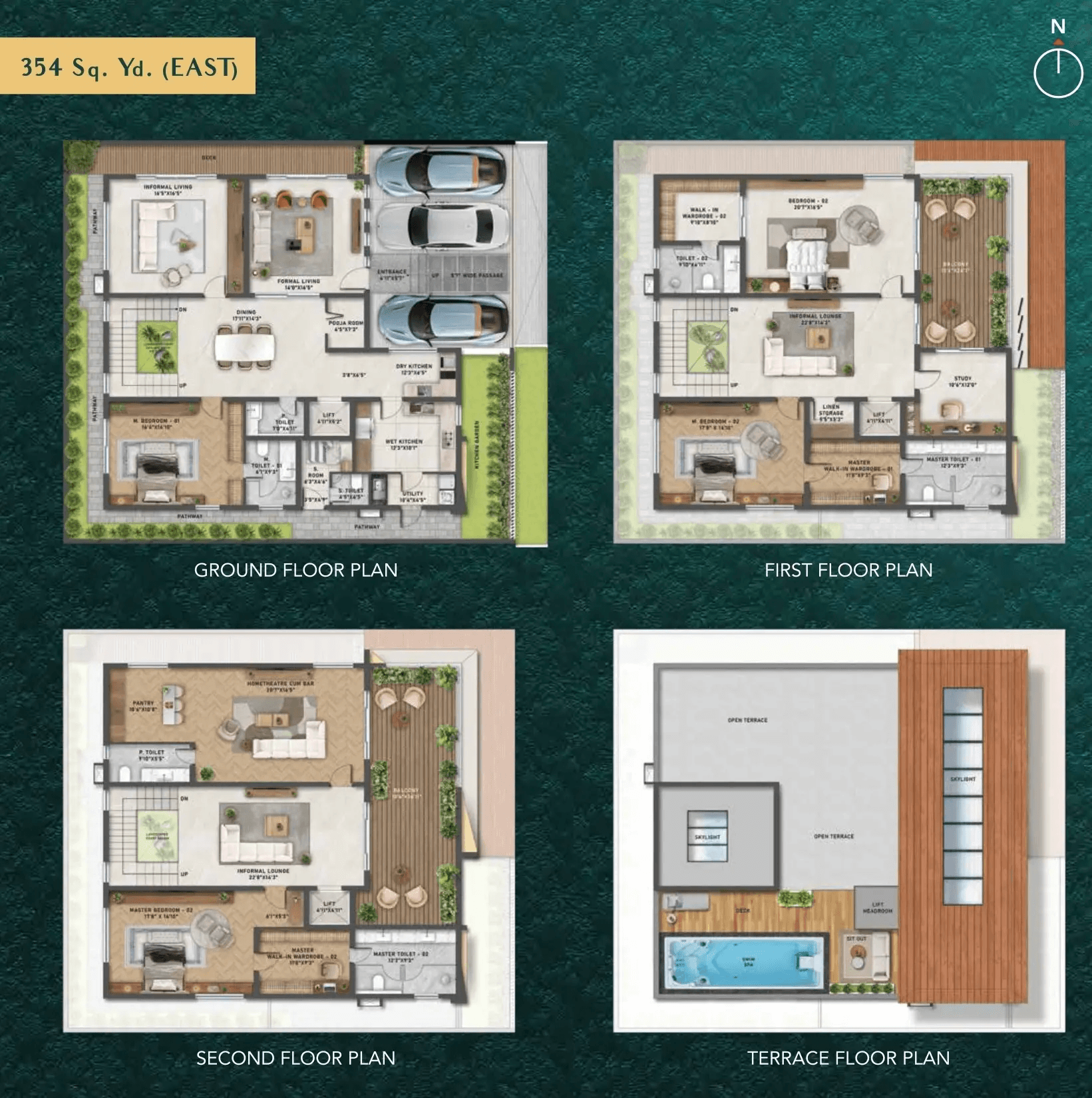 Cybercity Villa Verde Unit plan - 2230 sq.ft.