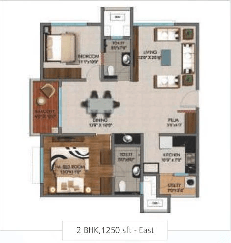 Unit plan - 937 sq.ft.