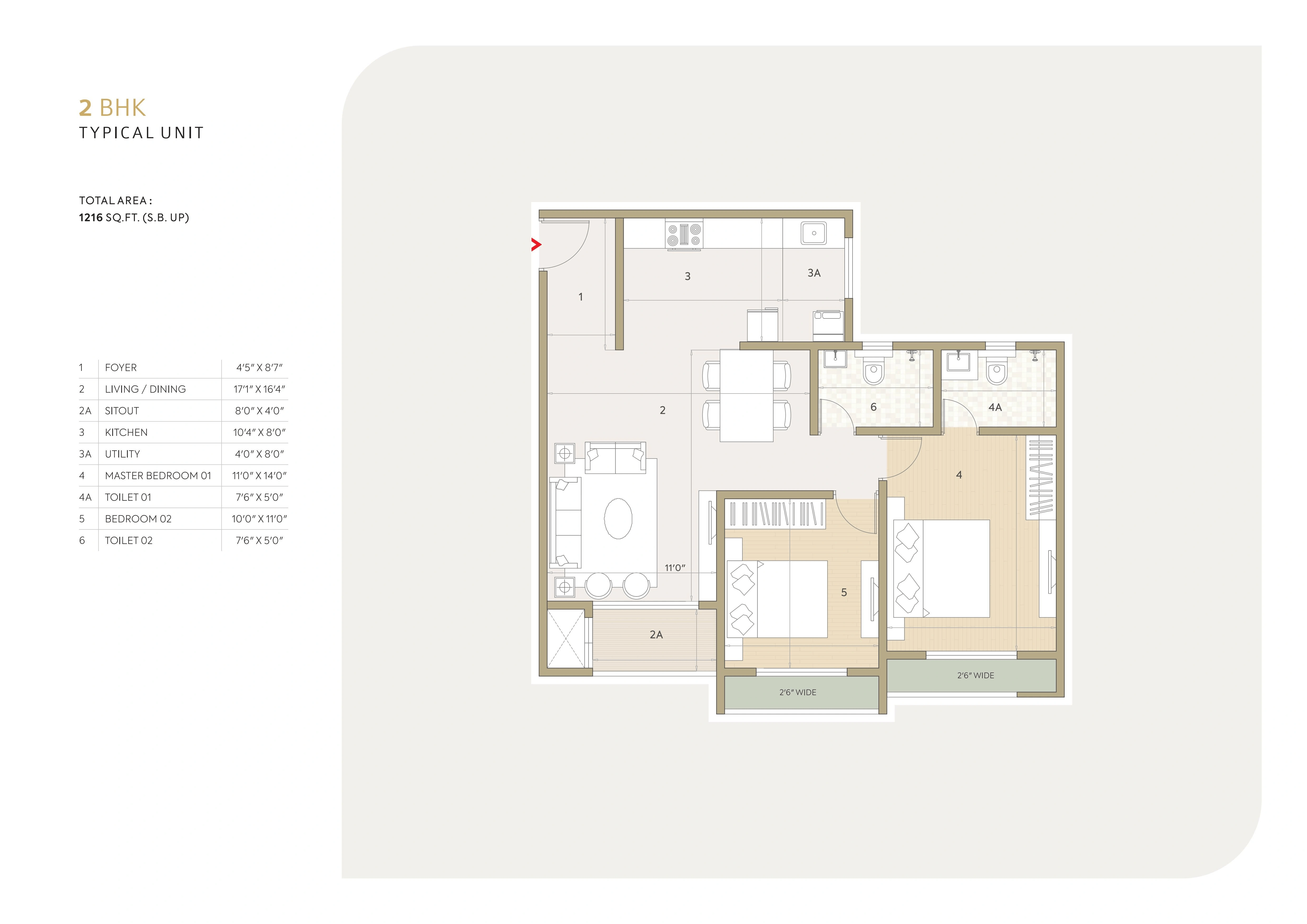 Goyal Orchid Life Unit plan - 794 sq.ft.
