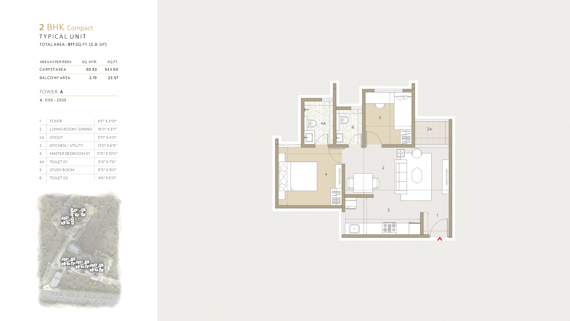 Goyal Orchid Life Unit plan - 527 sq.ft.