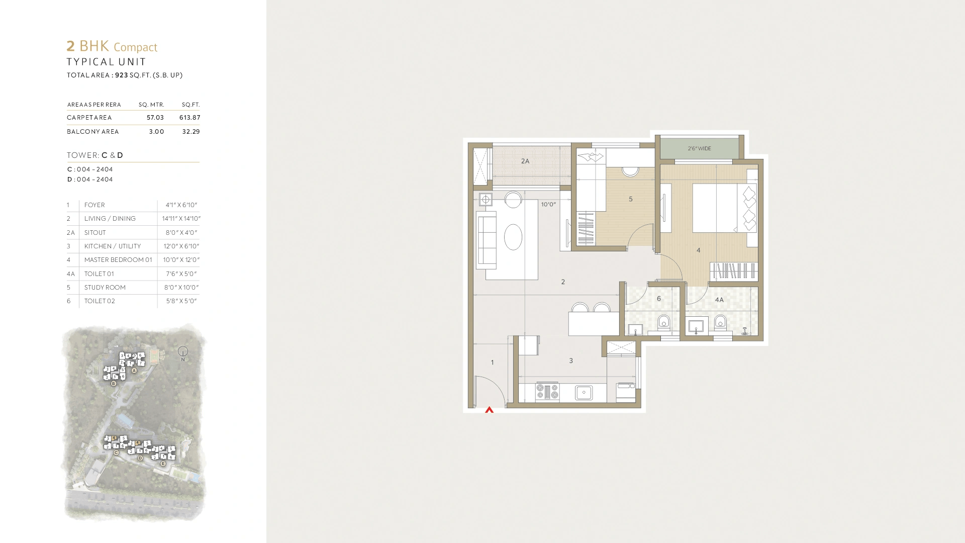 Goyal Orchid Life Unit plan - 599 sq.ft.
