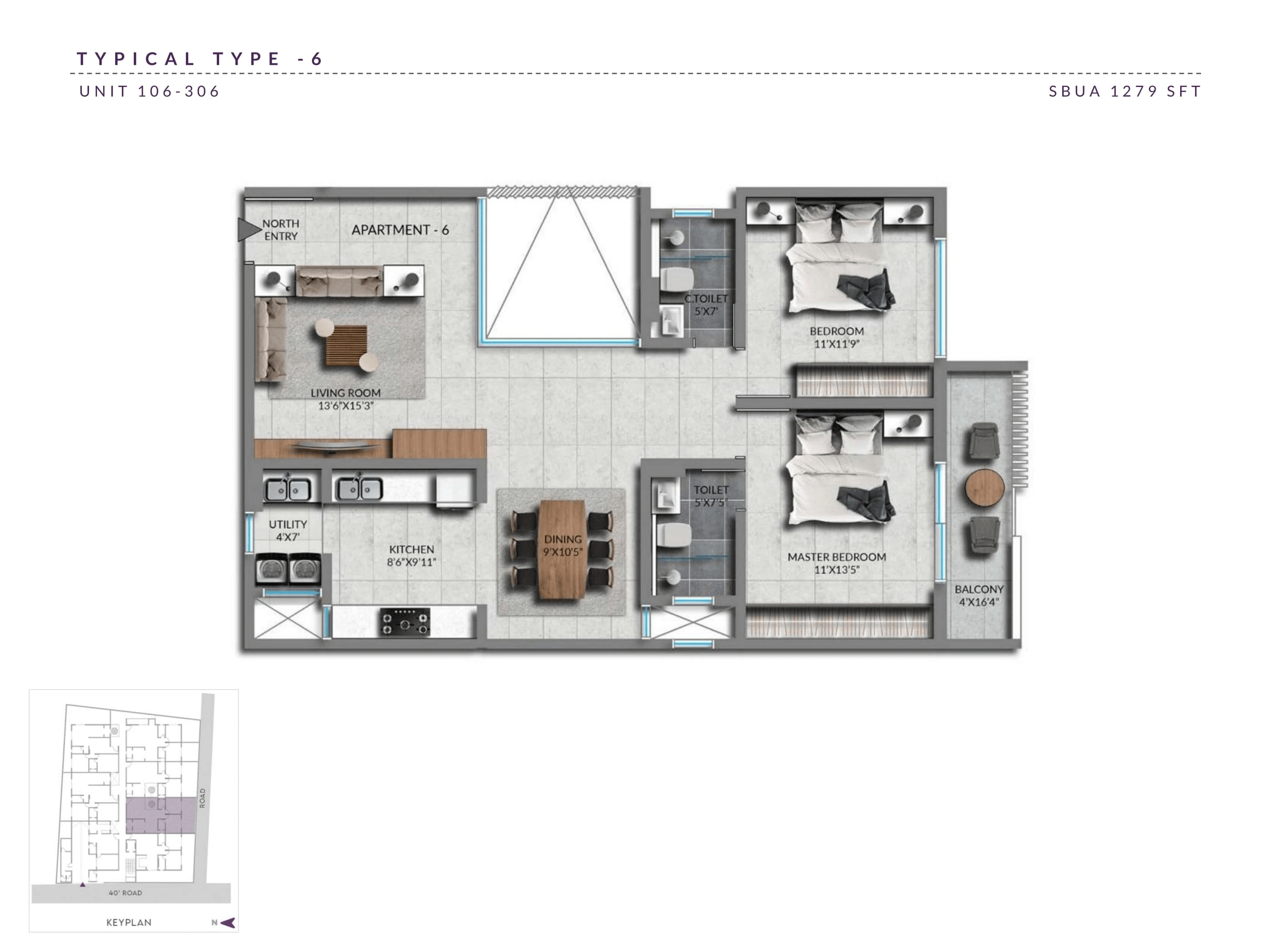 Sentient Heavie Eden Unit plan - 895 sq.ft.