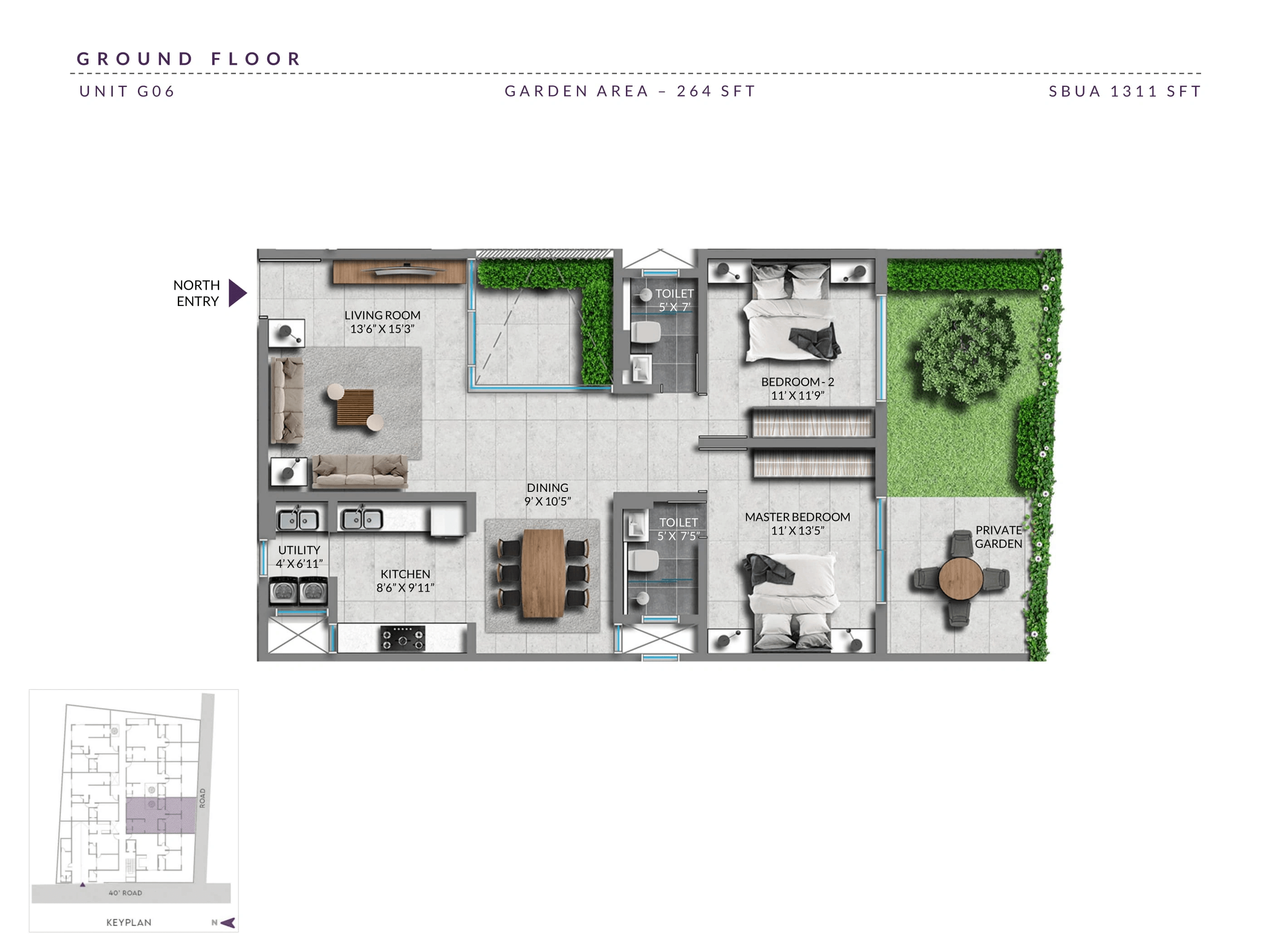 Sentient Heavie Eden Unit plan - 917 sq.ft.