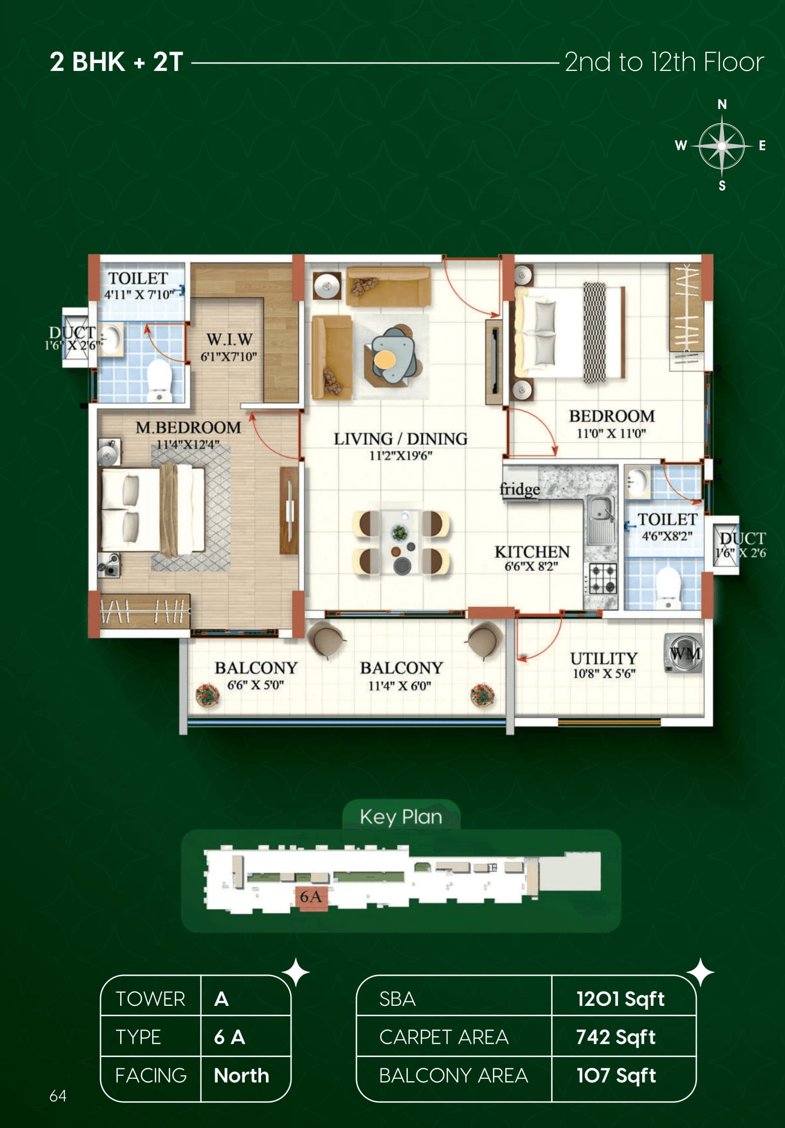 Unit plan - 780 sq.ft.