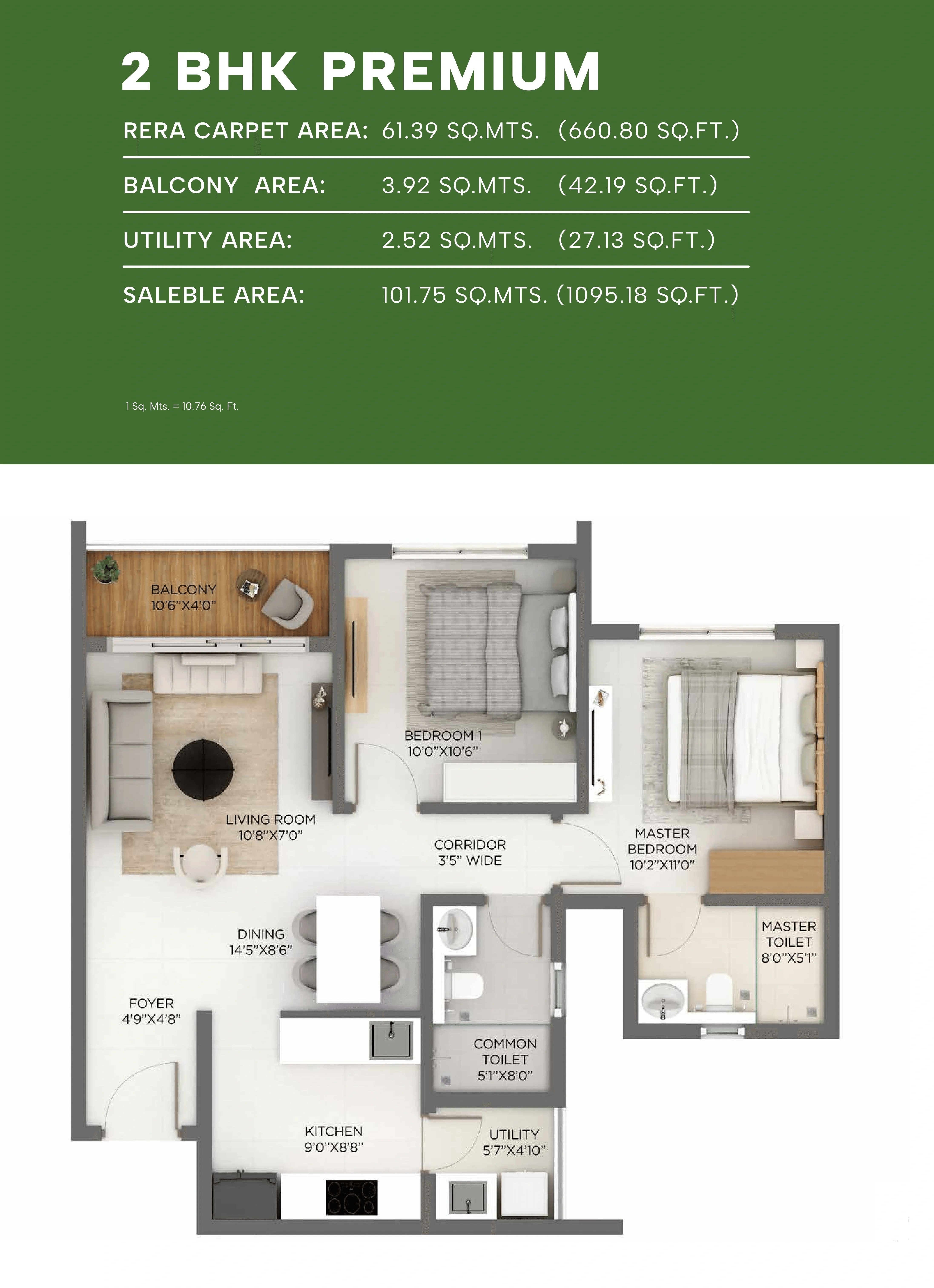 Unit plan - 660 sq.ft.