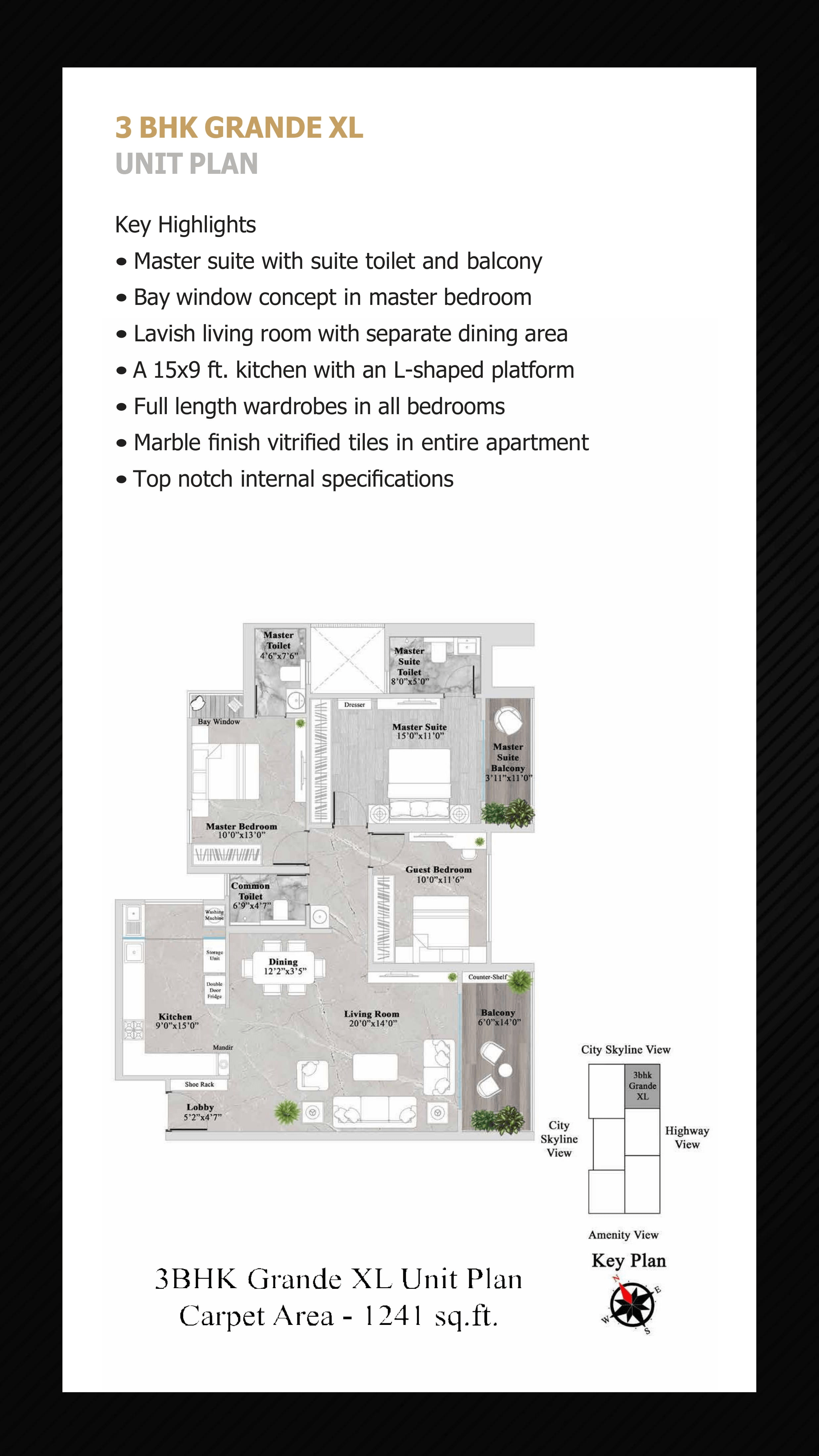 Rama Codename GOAT Unit plan - 1241 sq.ft.