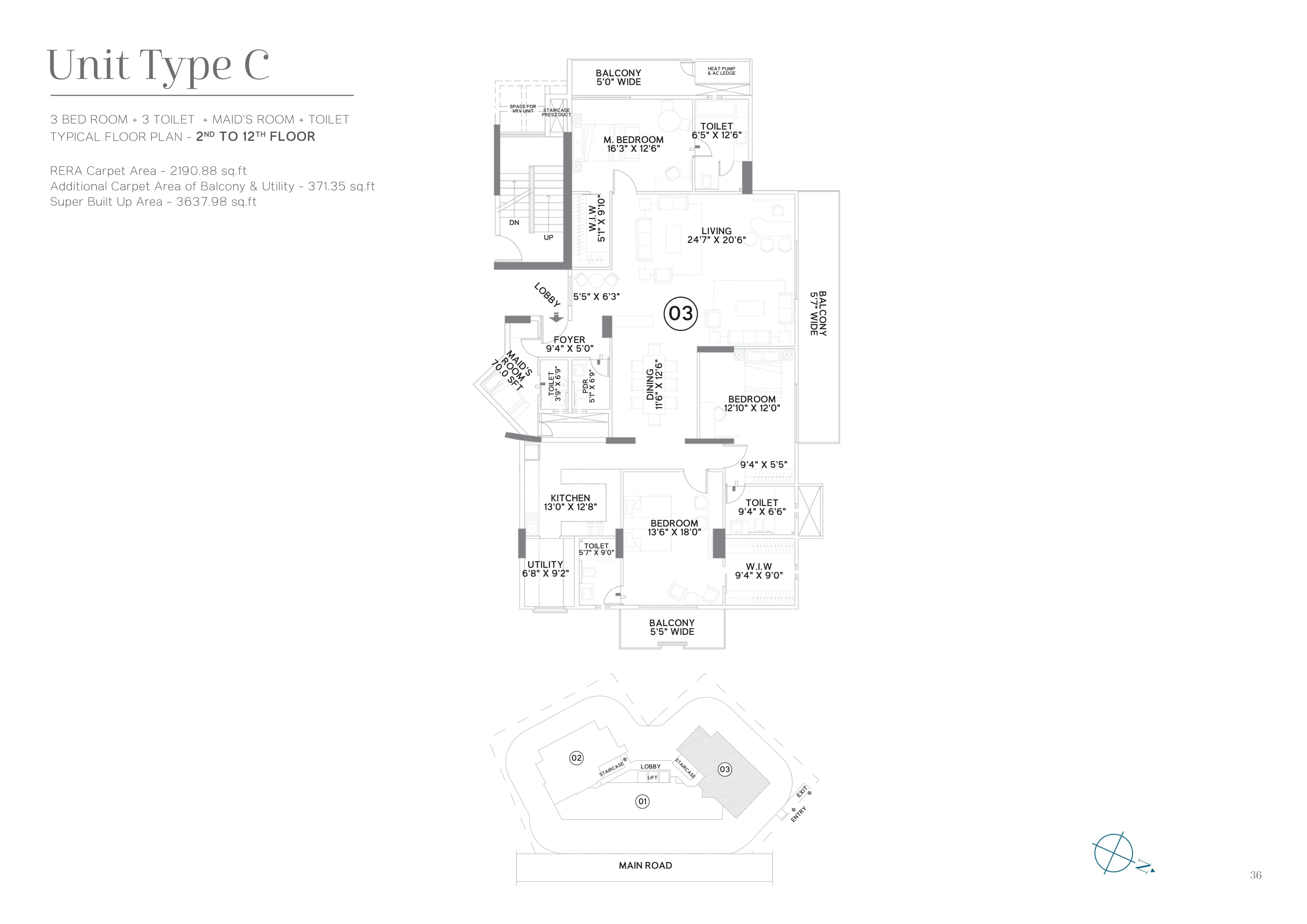 SKAV Grande Unit plan - 2191 sq.ft.