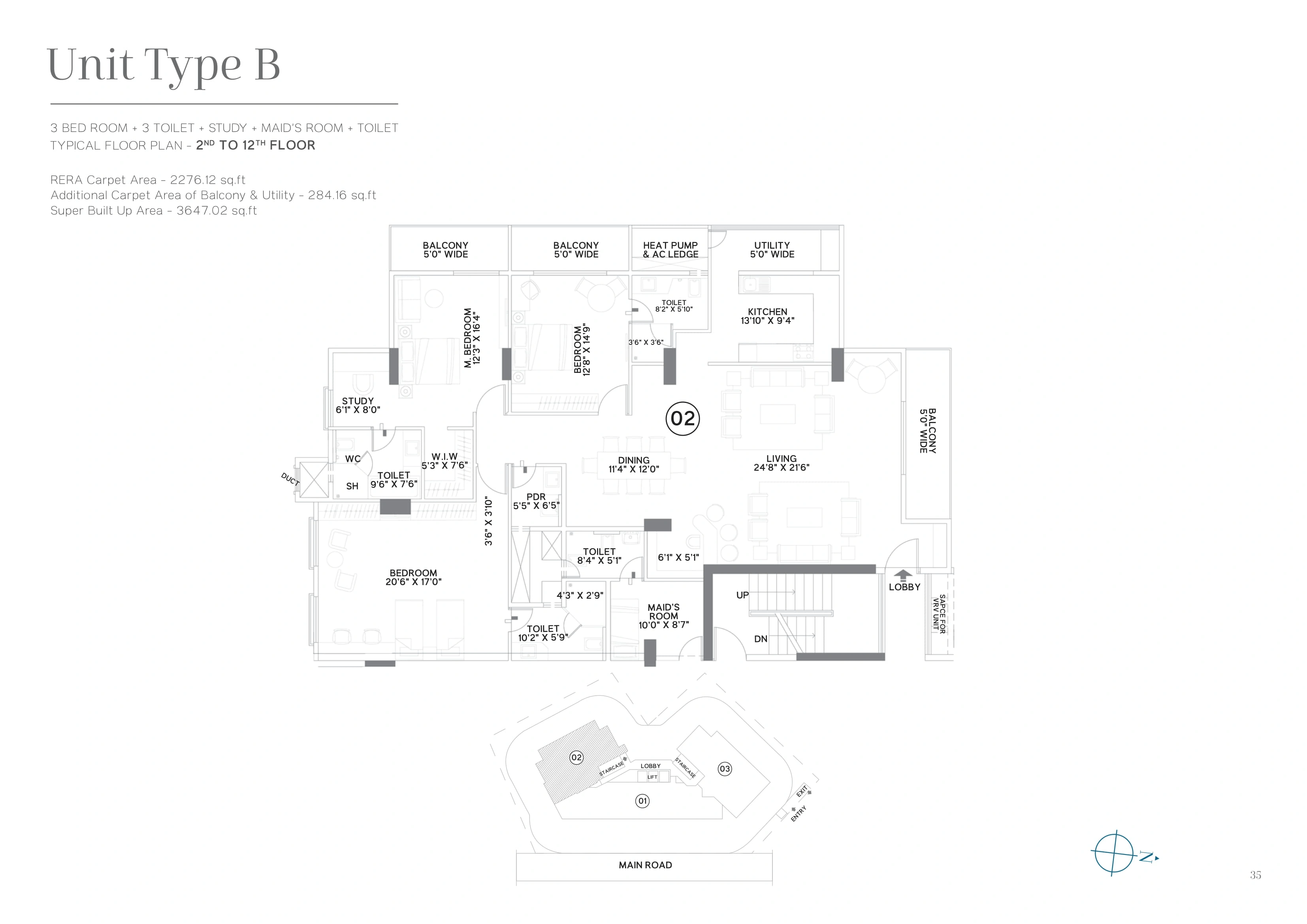 SKAV Grande Unit plan - 2276 sq.ft.