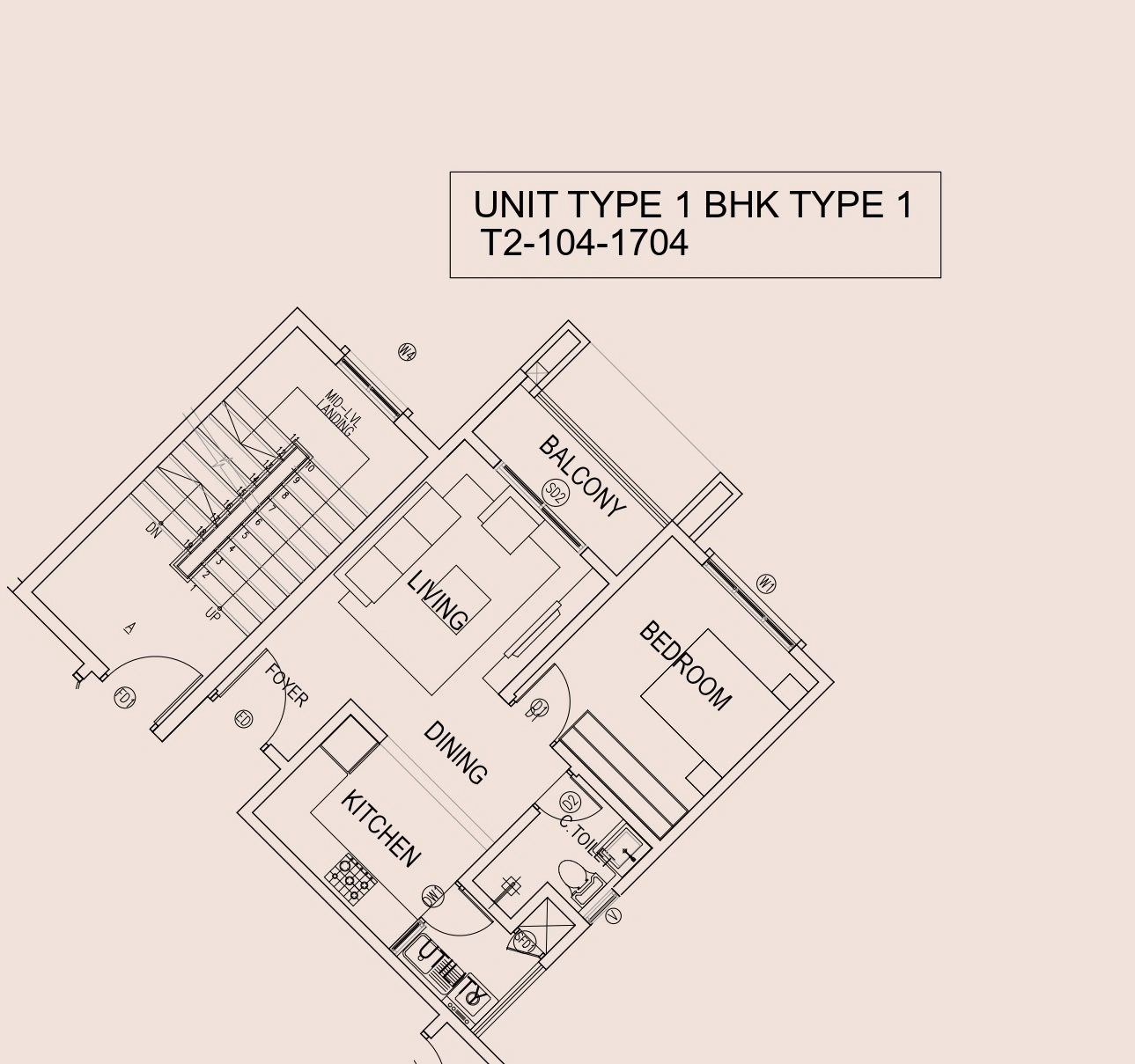 Unit plan - 468 sq.ft.