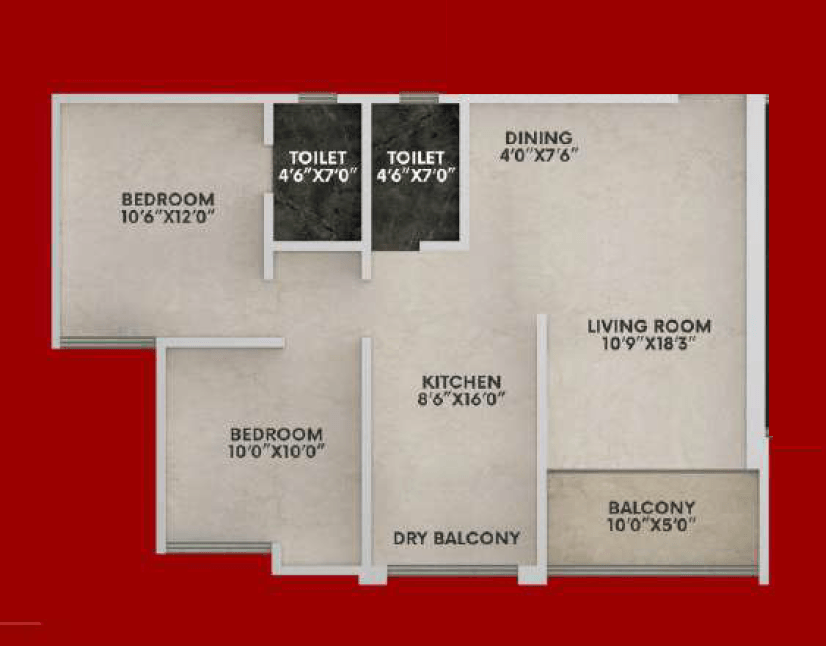 Unit plan - 770 sq.ft.