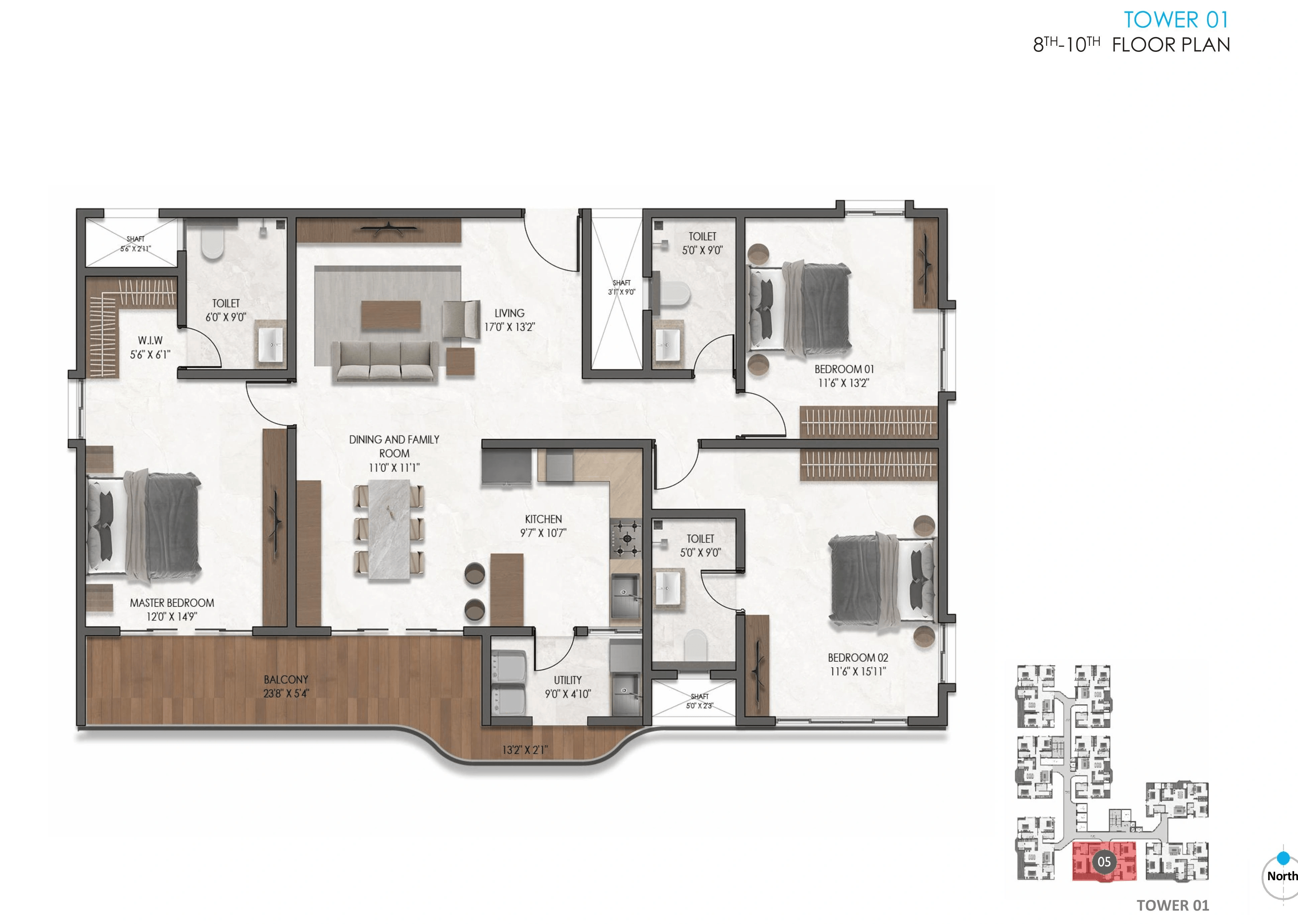 Mana Verdant Terraces Unit plan - 1397 sq.ft.