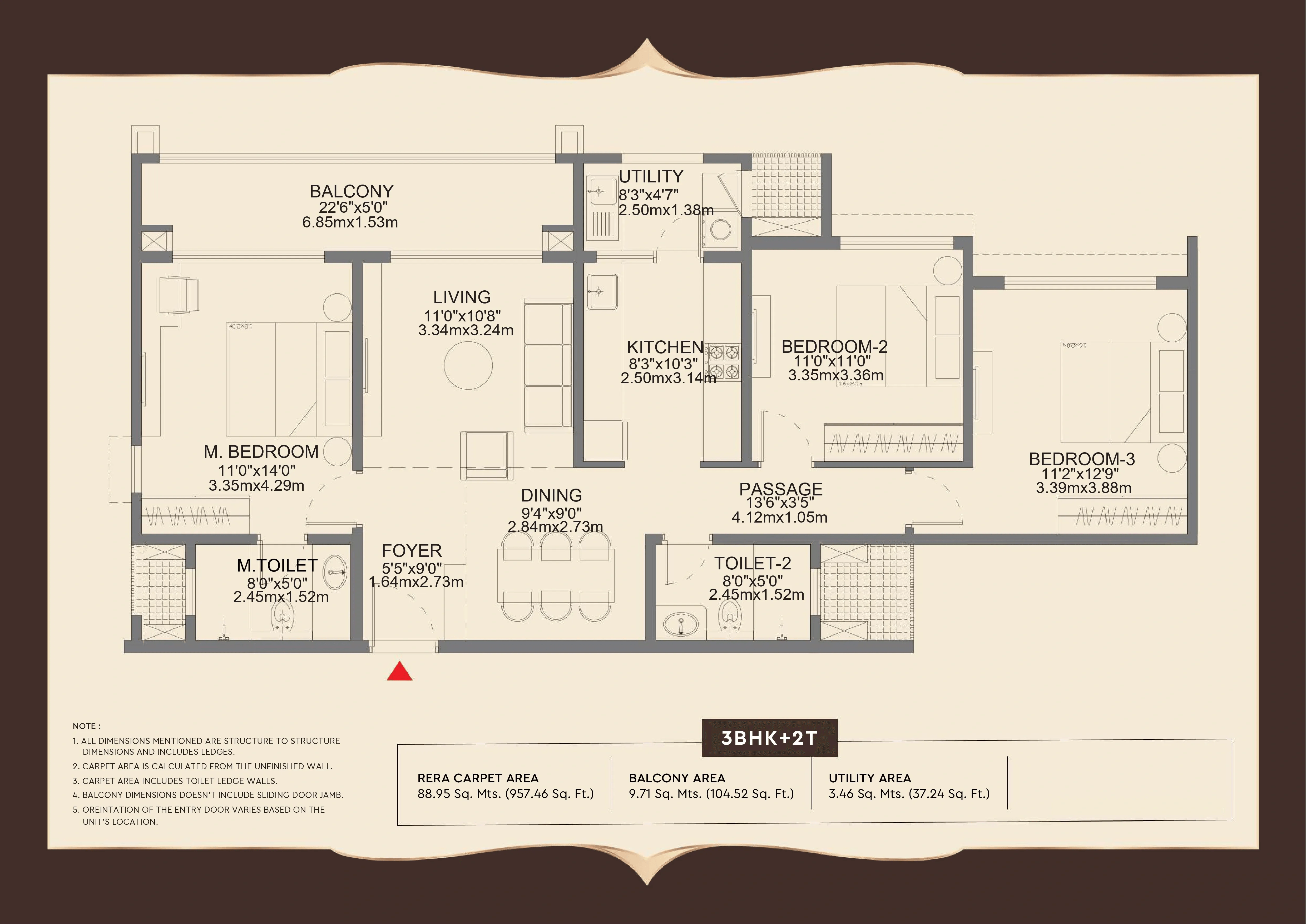 Unit plan - 1120 sq.ft.