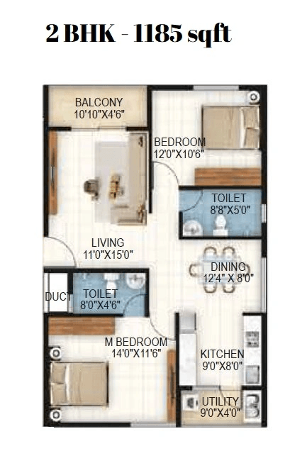 Unit plan - 780 sq.ft.