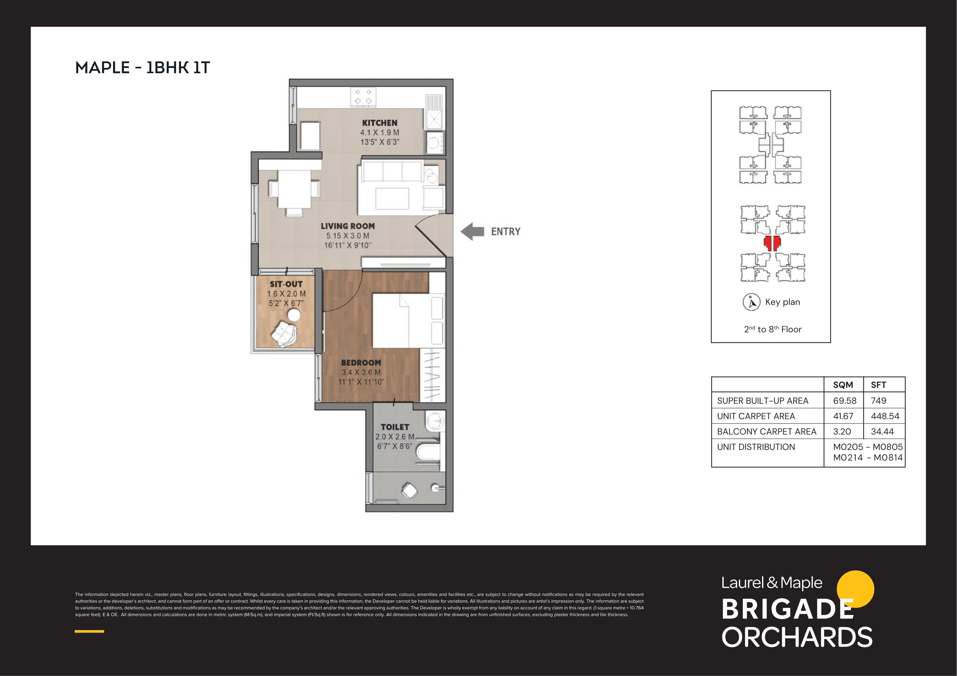 Unit plan - 487 sq.ft.
