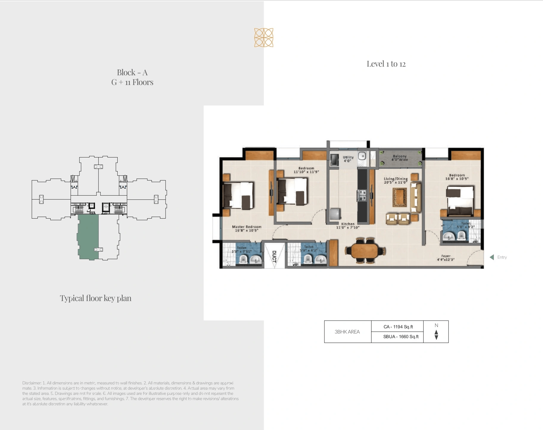 Unit plan - 917 sq.ft.