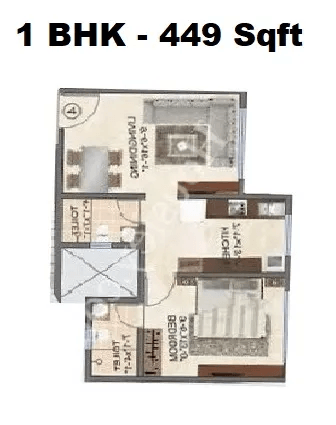 127 Raj Unit plan - 449 sq.ft.