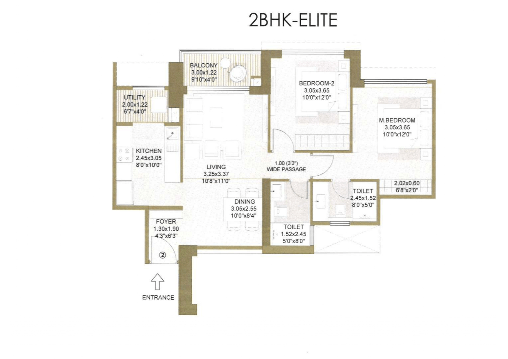 Unit plan - 785 sq.ft.