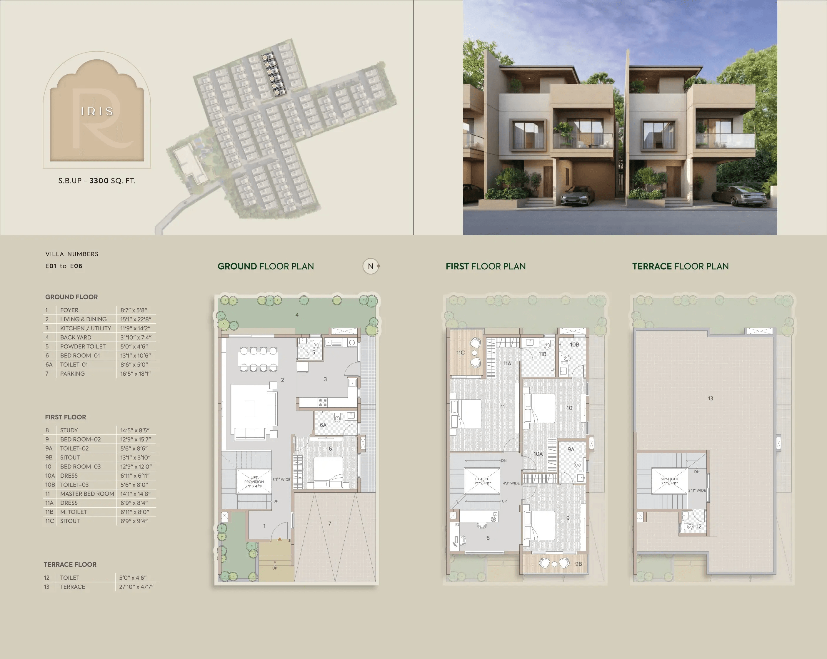 Goyal&Co Riviera Glade Unit plan - 1823 sq.ft.