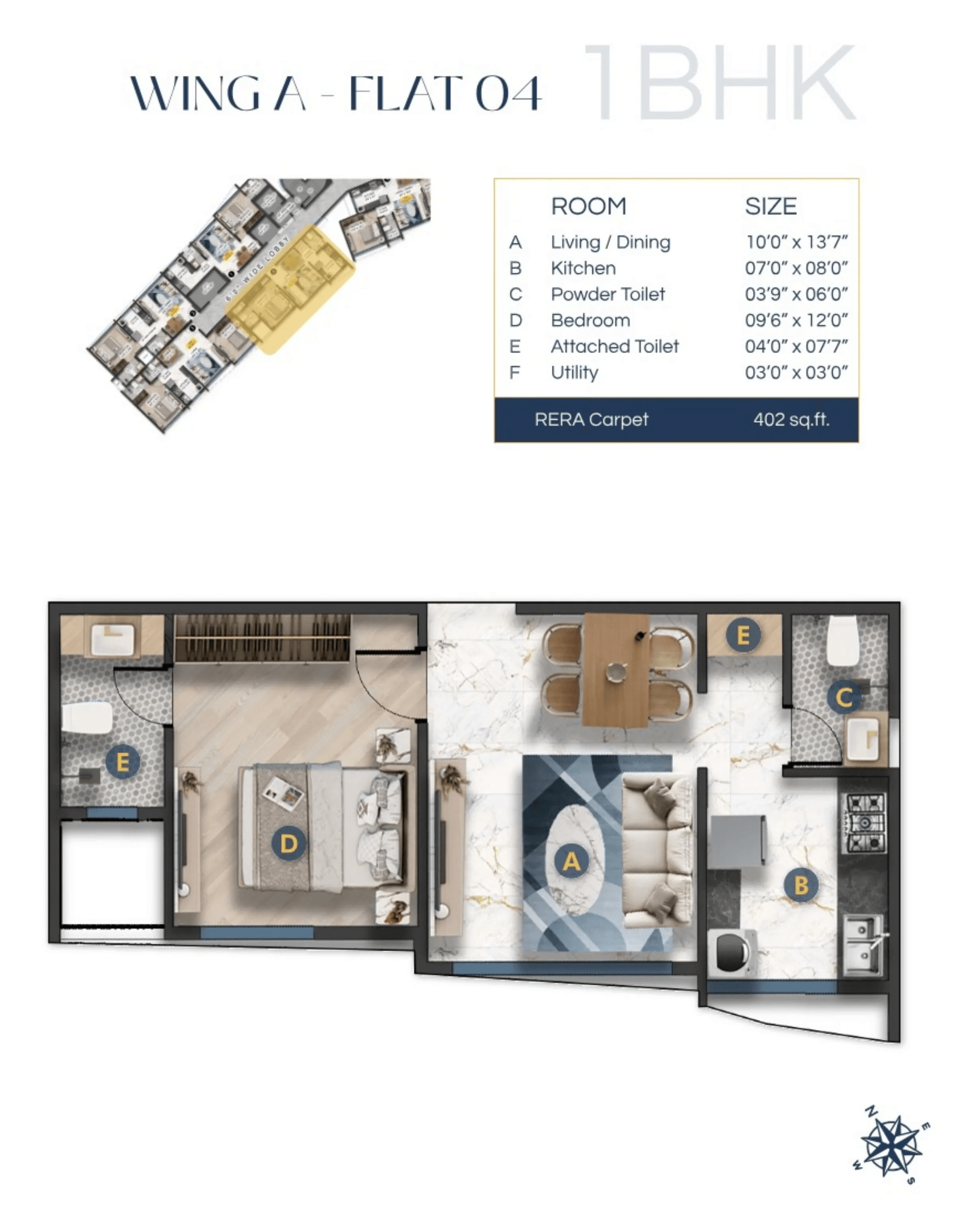 DTG Ashford Unit plan - 402 sq.ft.
