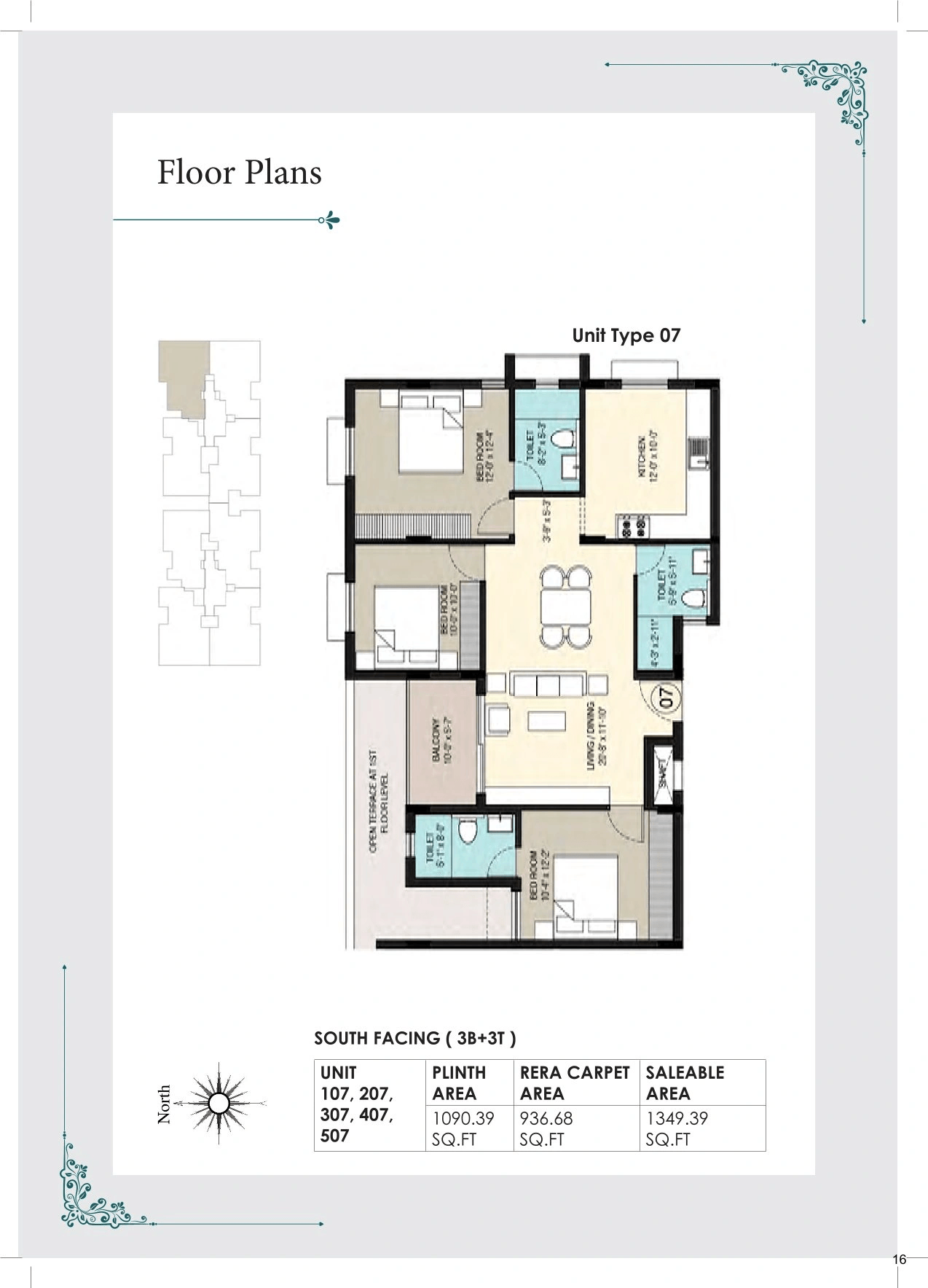 BBCL Eshana Unit plan - 936 sq.ft.