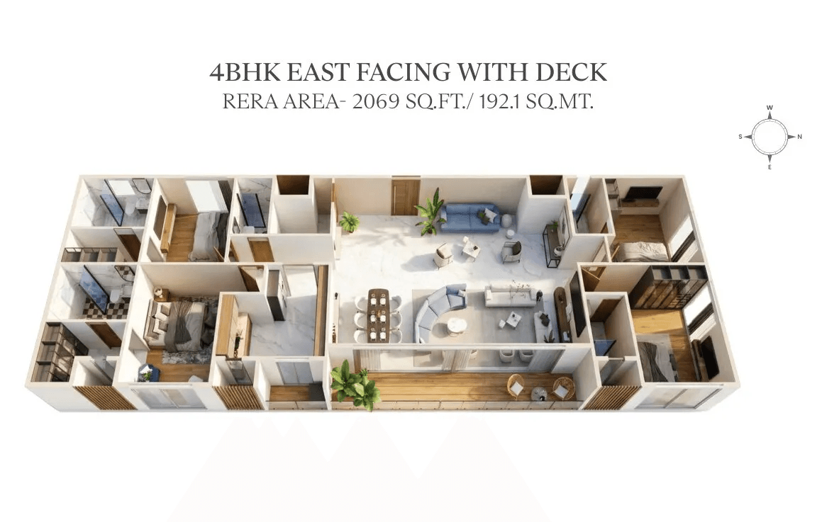 Unit plan - 2069 sq.ft.