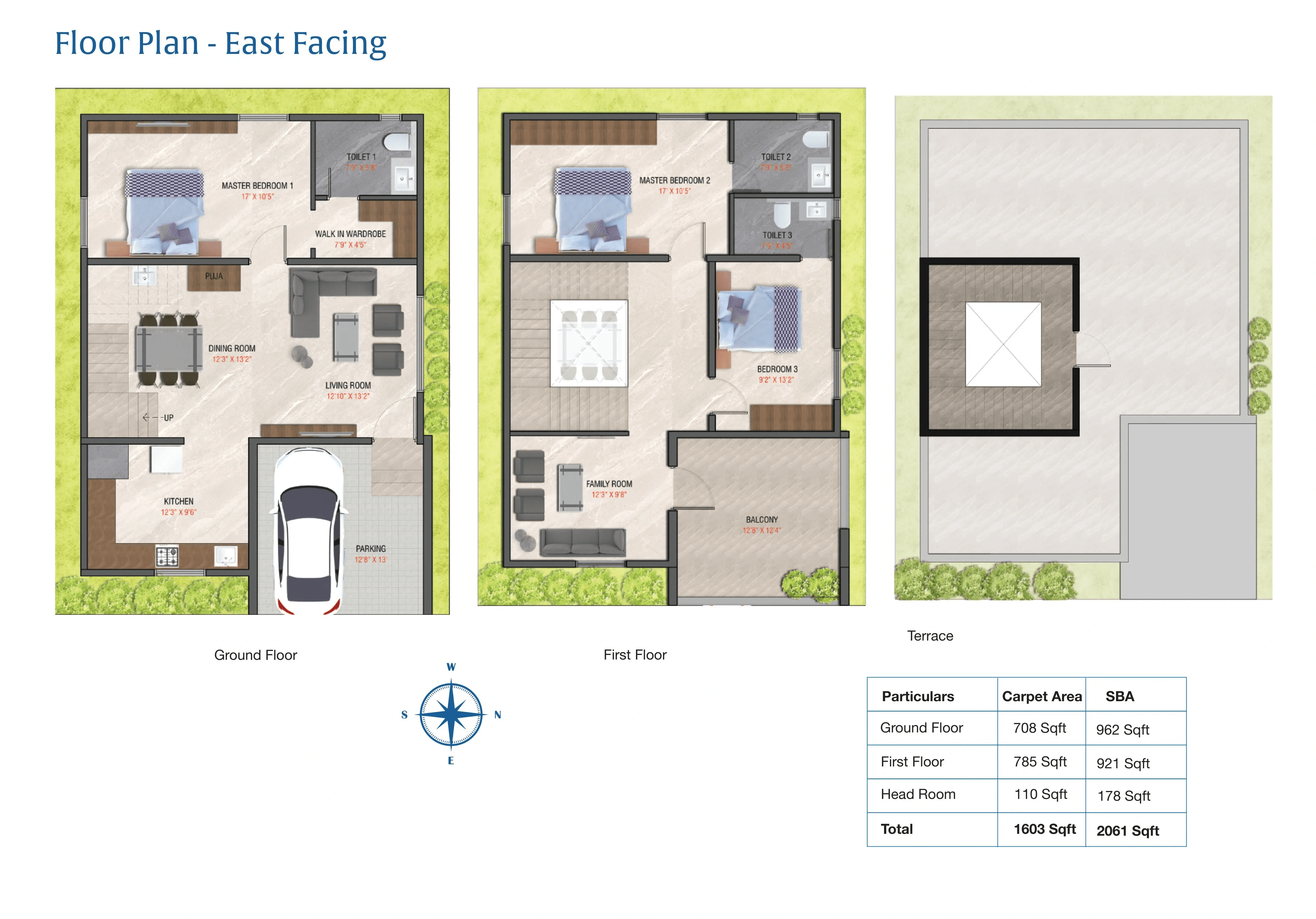 Chandrika Paradise Unit plan - 1200 sq.ft.