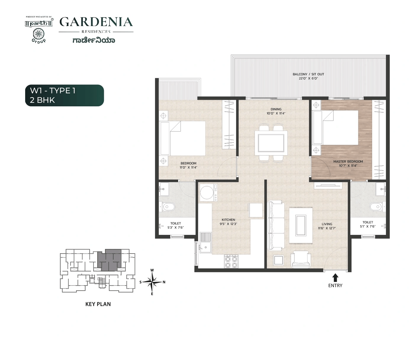 Unit plan - 710 sq.ft.