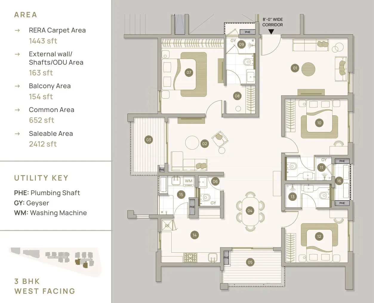 Myscape Palma Unit plan - 1443 sq.ft.