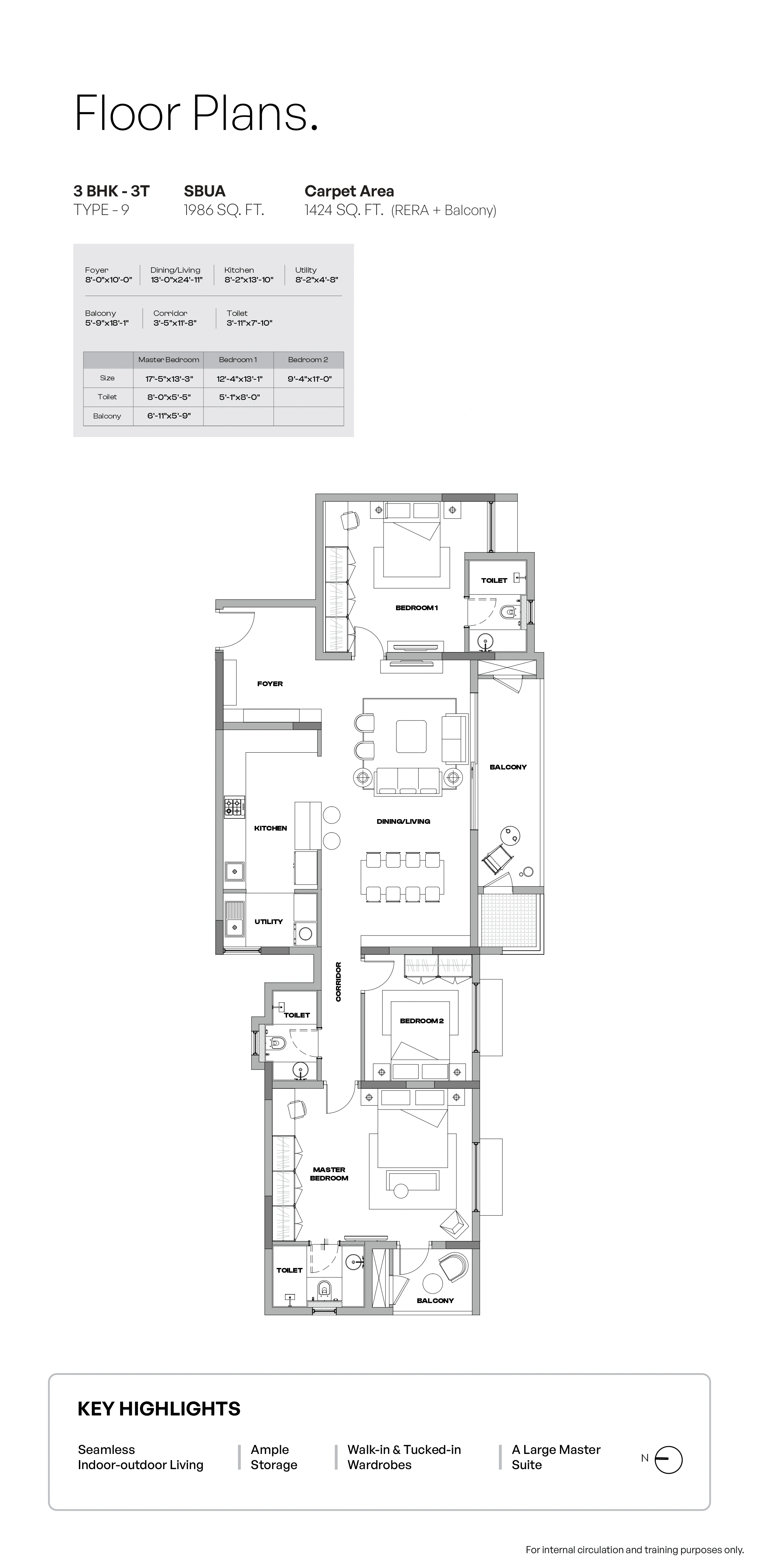 Unit plan - 1424 sq.ft.