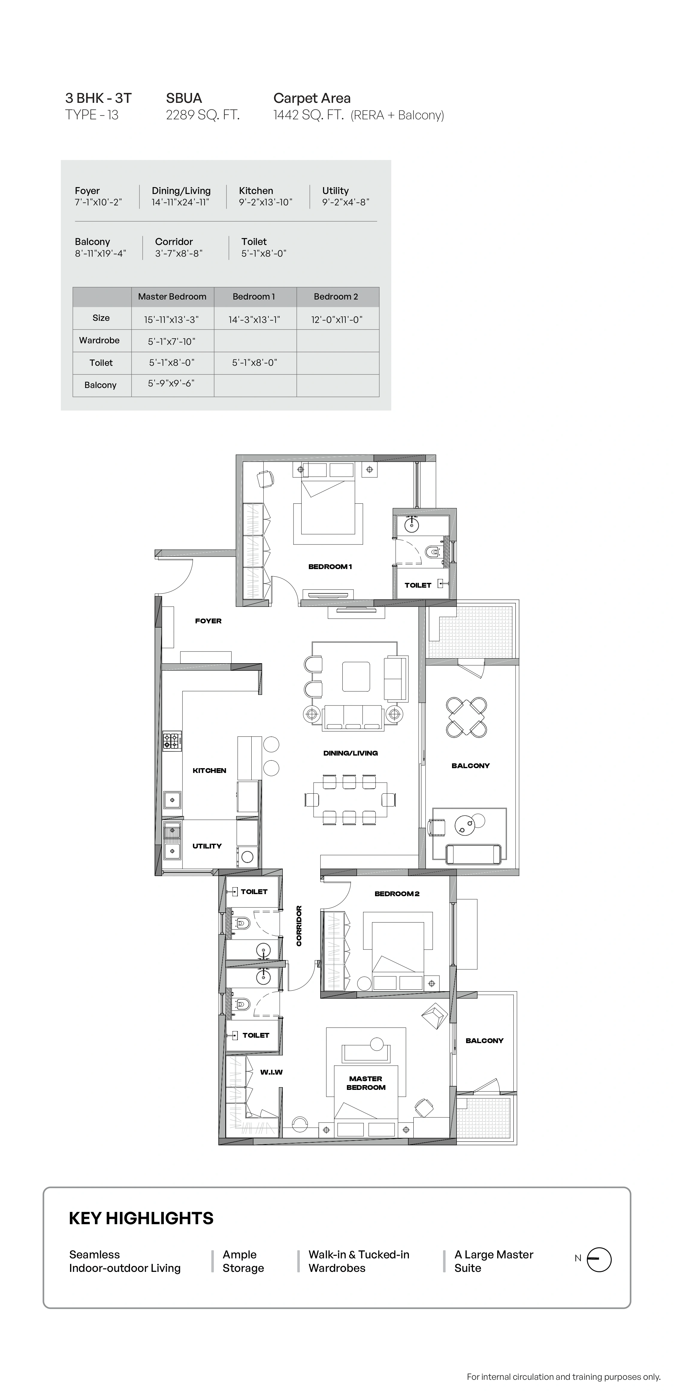 Assetz Soho & Sky Unit plan - 1442 sq.ft.