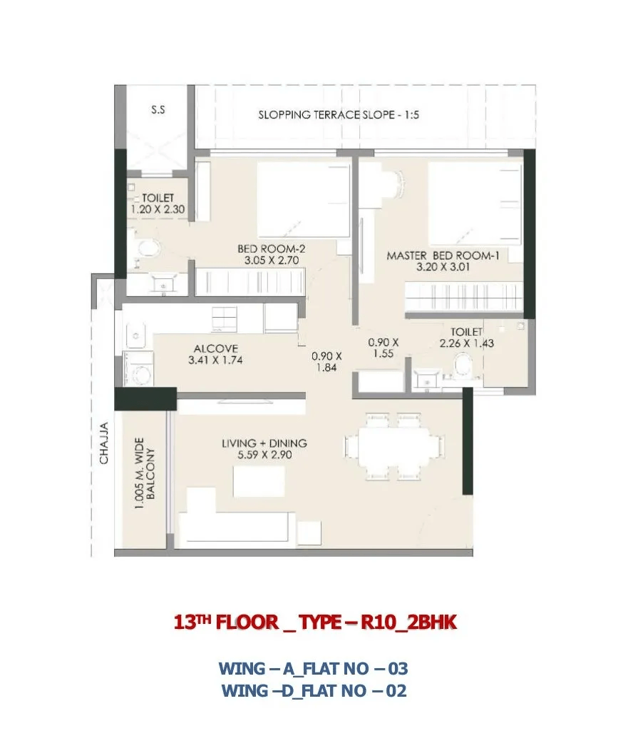 Unit plan - 606 sq.ft.