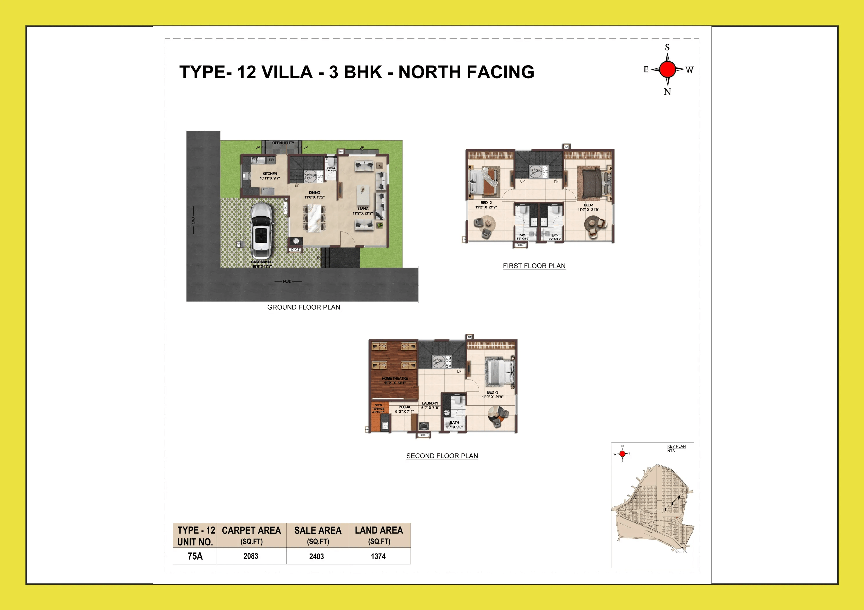 Casagrand VYBE Unit plan - 2083 sq.ft.