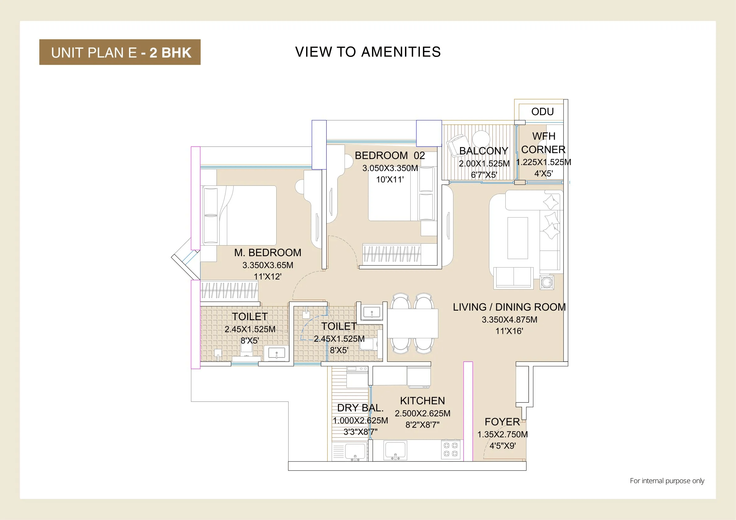 Unit plan - 797 sq.ft.