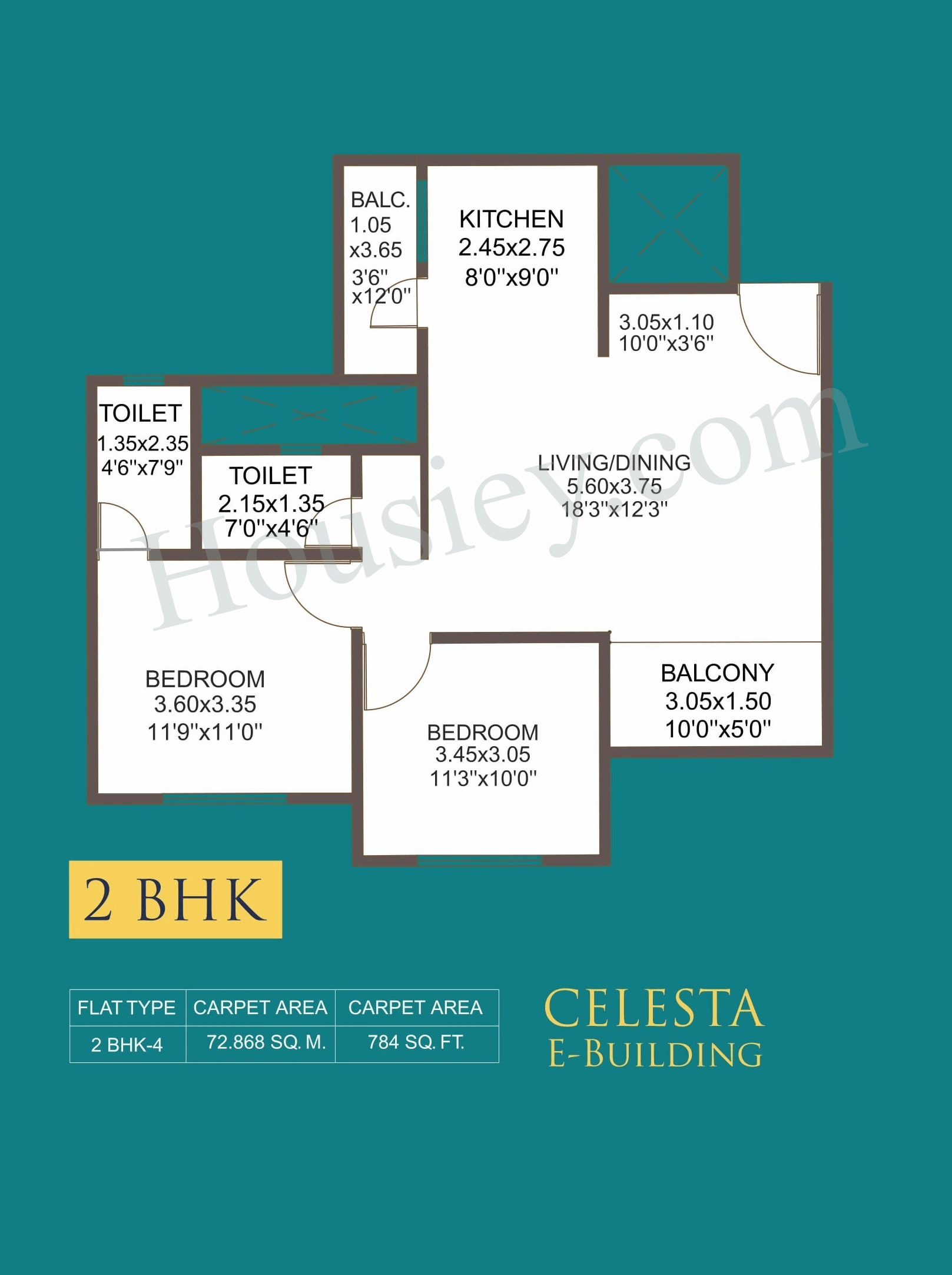 Unit plan - 787 sq.ft.