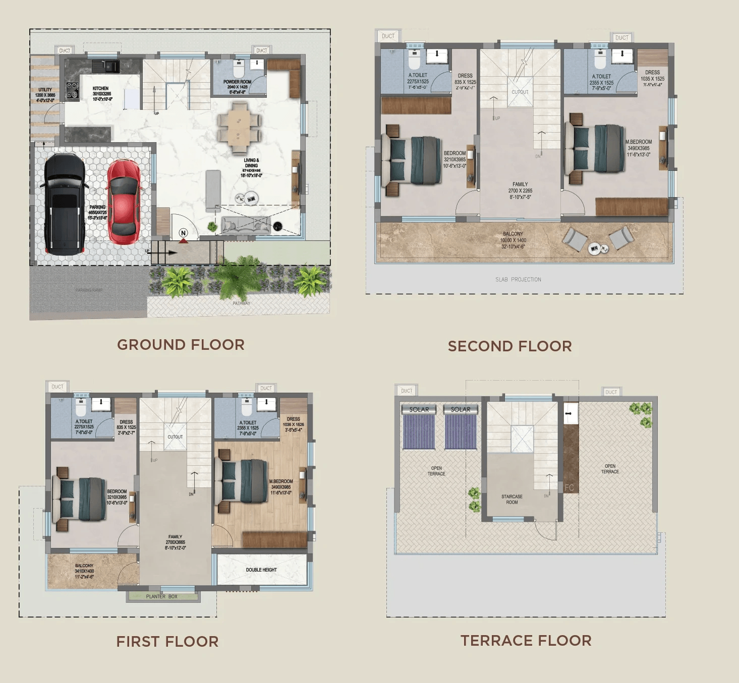 Raja Ira Unit plan - 3172 sq.ft.