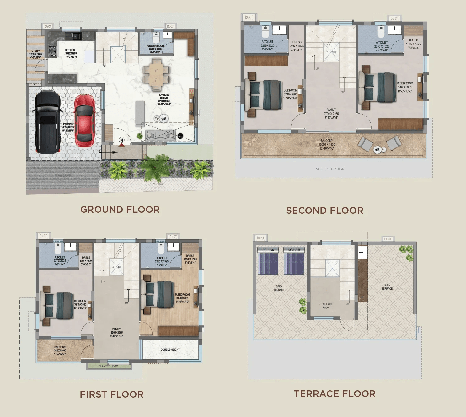 Raja Ira Unit plan - 3493 sq.ft.