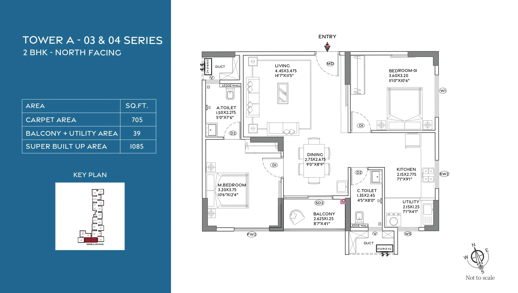 Unit plan - 705 sq.ft.