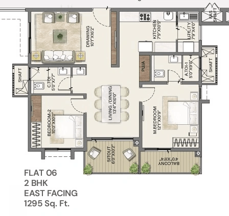 Unit plan - 984 sq.ft.