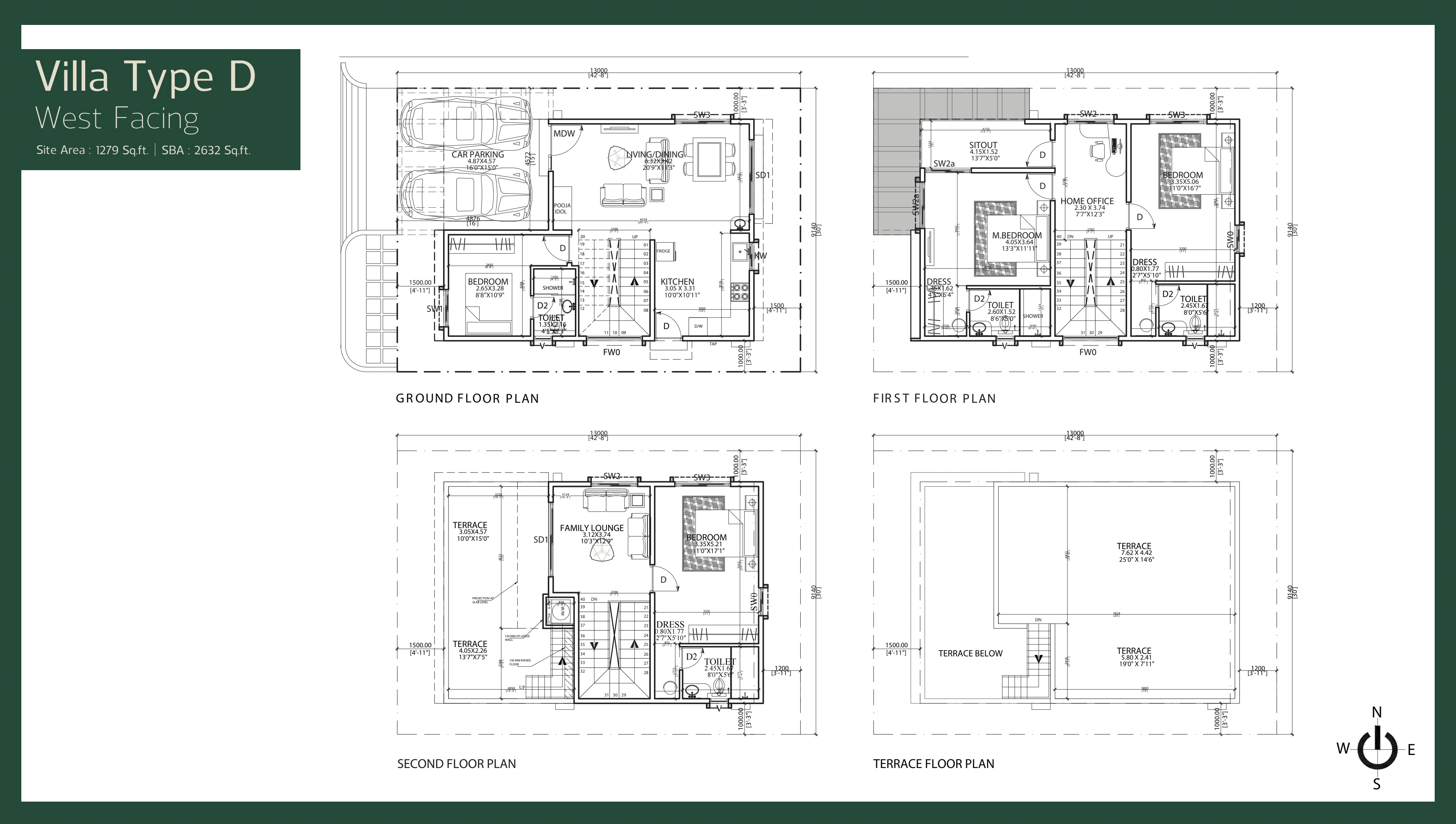 Unit plan - 1279 sq.ft.